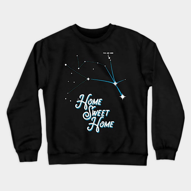 Home Sweet Home Zeta Reticuli Alien Betty Hill Star Map Crewneck Sweatshirt by Strangeology